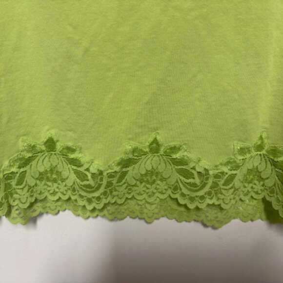 COLDWATER CREEK WOMENS LIME GREEN LACE TANK. SZ. 2X - Picture 2 of 3